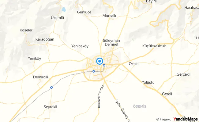 Ödemiş İzmir konum haritası