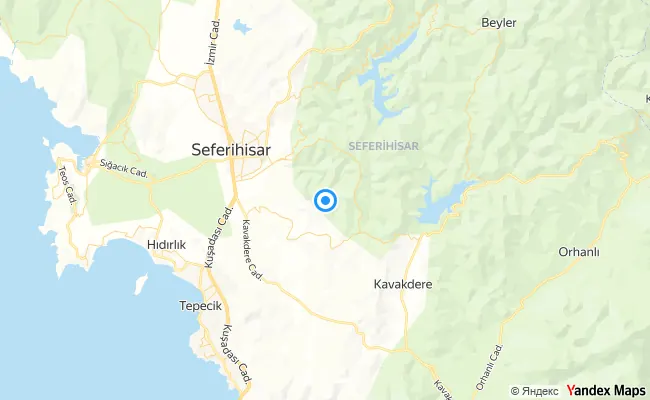 Seferihisar İzmir konum haritası