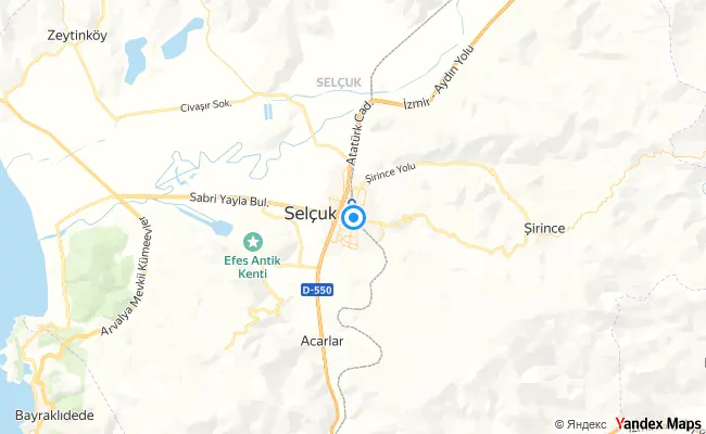Selçuk İzmir konum haritası