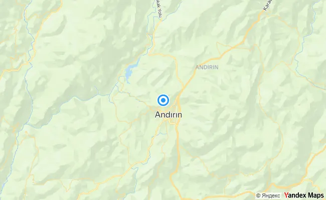 Andırın Kahramanmaraş konum haritası