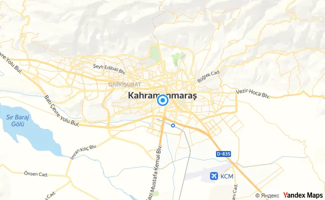 Onikişubat Kahramanmaraş konum haritası