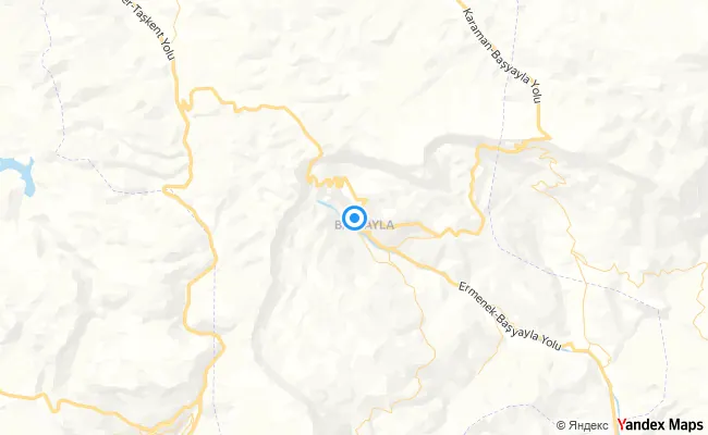 Başyayla Karaman konum haritası