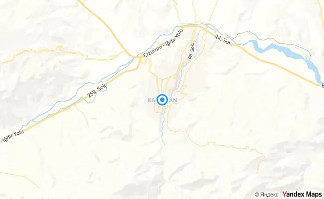 Kağızman Kars konum haritası