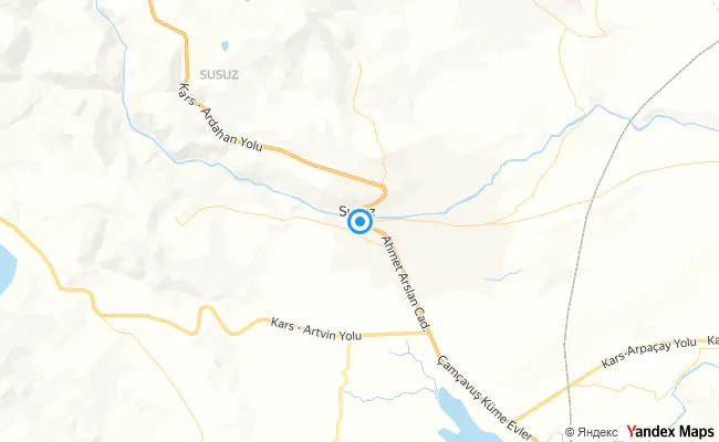 Susuz Kars konum haritası