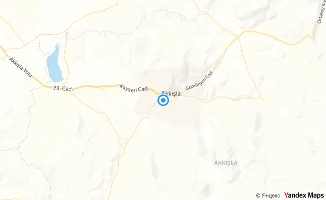 Akkışla Kayseri konum haritası