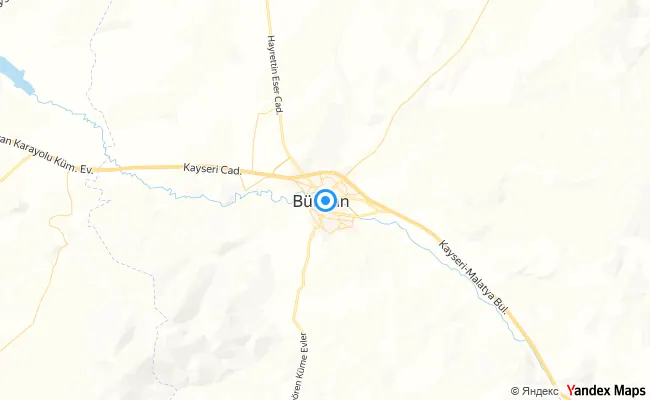Bünyan Kayseri konum haritası