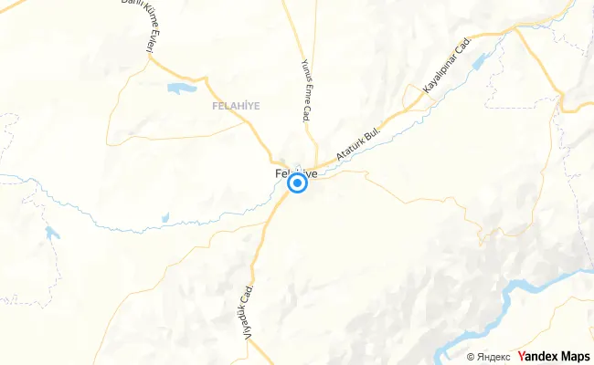Felahiye Kayseri konum haritası