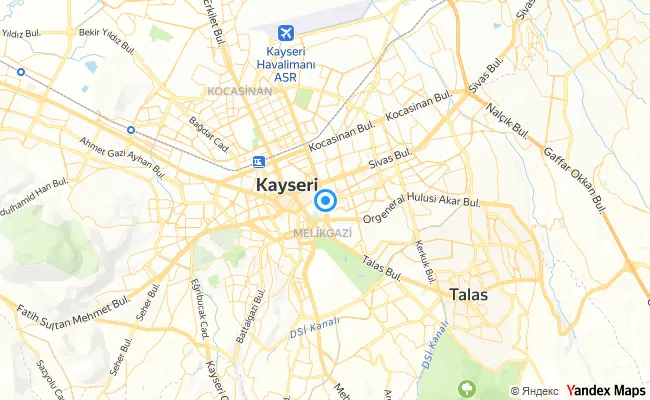 Melikgazi Kayseri konum haritası