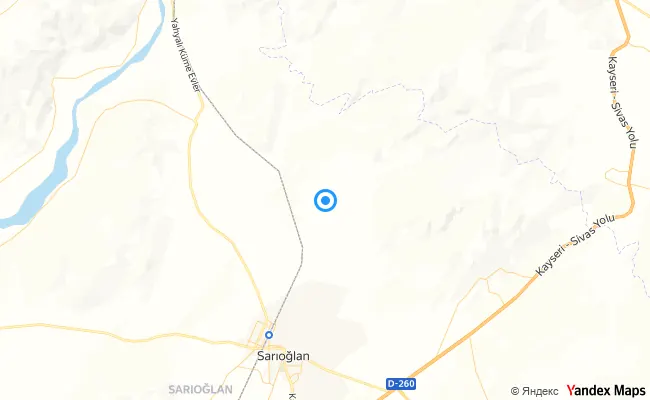 Sarıoğlan Kayseri konum haritası