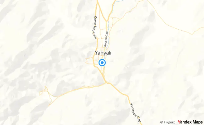 Yahyalı Kayseri konum haritası