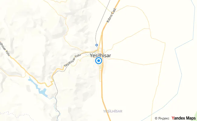 Yeşilhisar Kayseri konum haritası