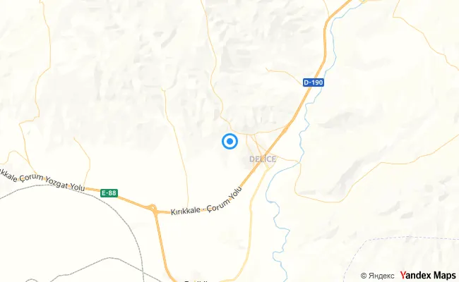 Delice Kırıkkale konum haritası