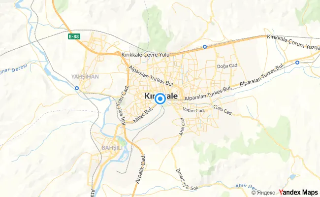 Merkez Kırıkkale konum haritası