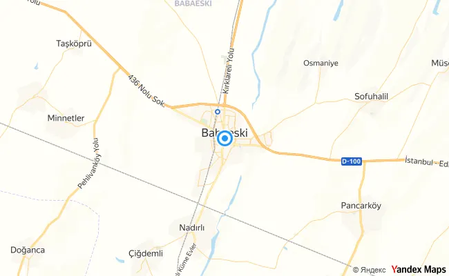 Babaeski Kırklareli konum haritası