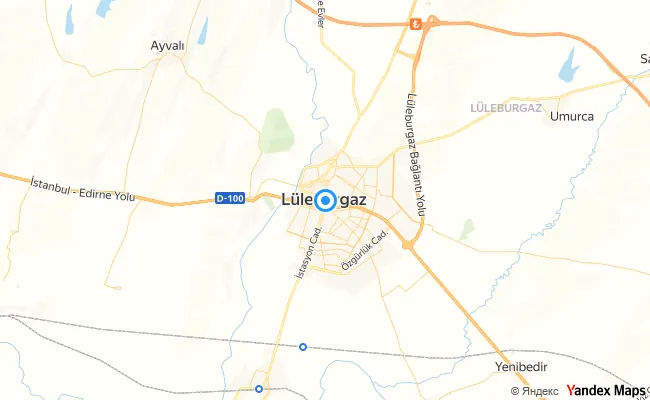 Lüleburgaz Kırklareli konum haritası