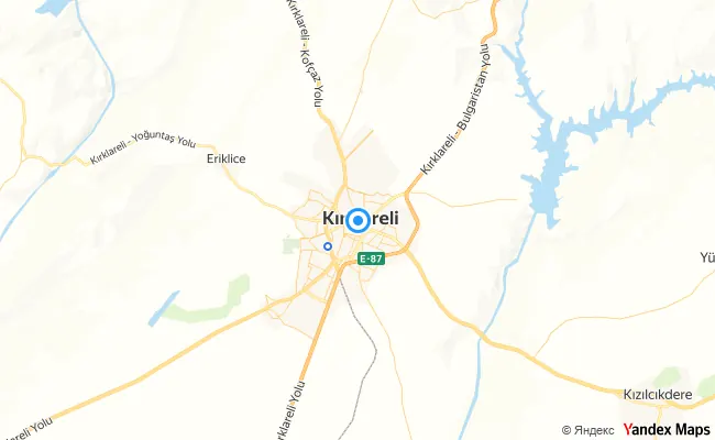 Merkez Kırklareli konum haritası