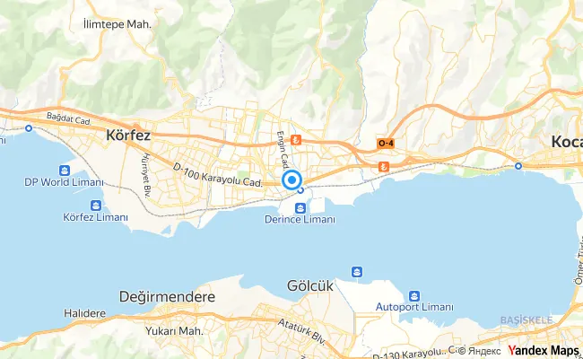 Derince Kocaeli konum haritası
