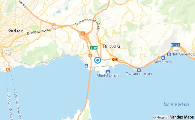 Dilovası Kocaeli konum haritası