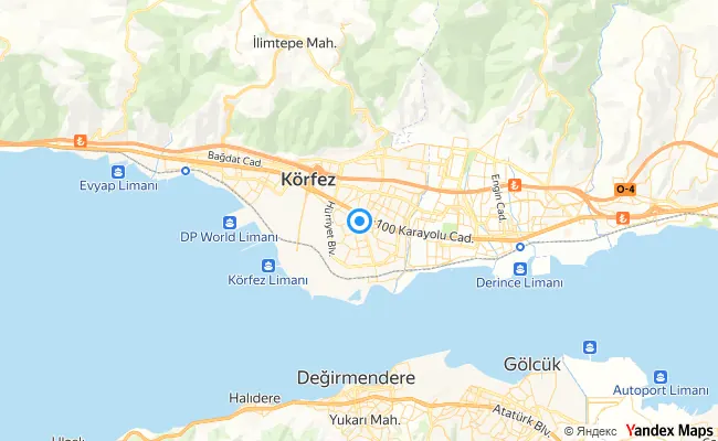 Körfez Kocaeli konum haritası