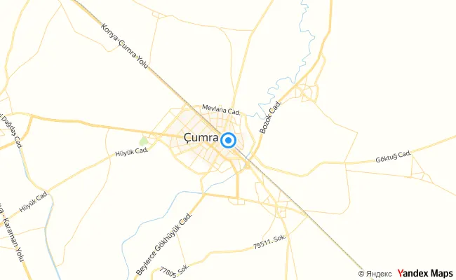 Çumra Konya konum haritası