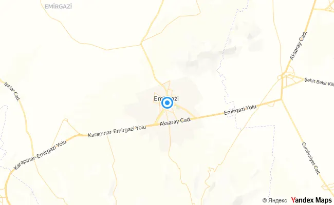 Emirgazi Konya konum haritası