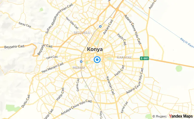 Meram Konya konum haritası