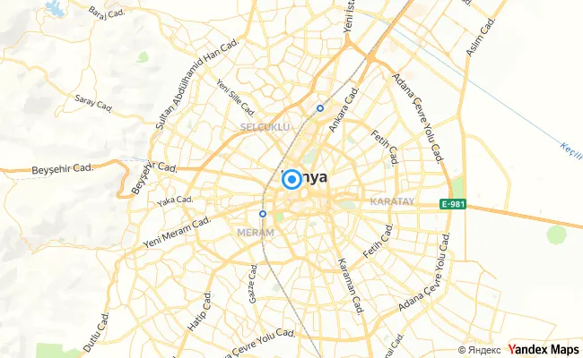 Selçuklu Konya konum haritası