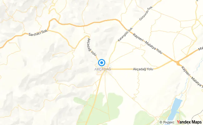 Akçadağ Malatya konum haritası