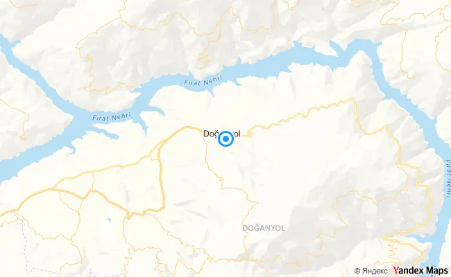 Doğanyol Malatya konum haritası
