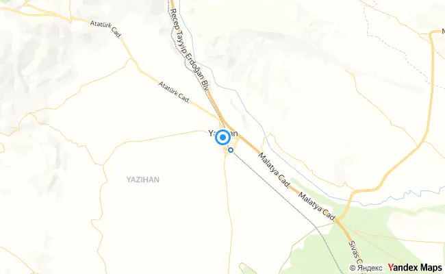 Yazıhan Malatya konum haritası