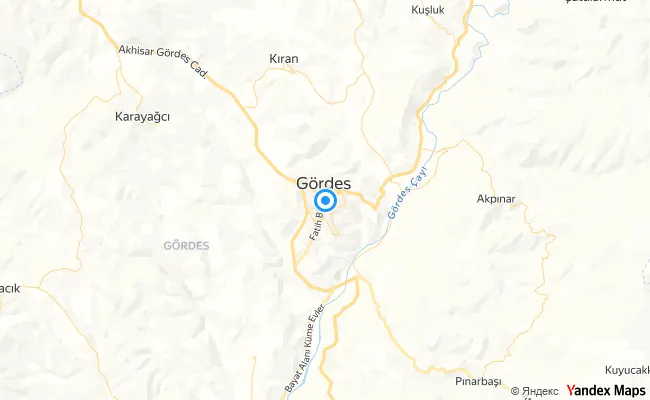 Gördes Manisa konum haritası
