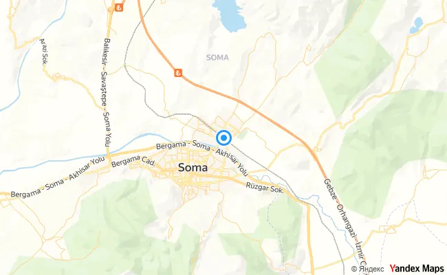 Soma Manisa konum haritası