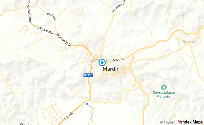Artuklu Mardin konum haritası