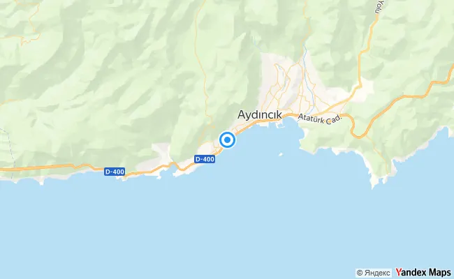 Aydıncık Mersin konum haritası