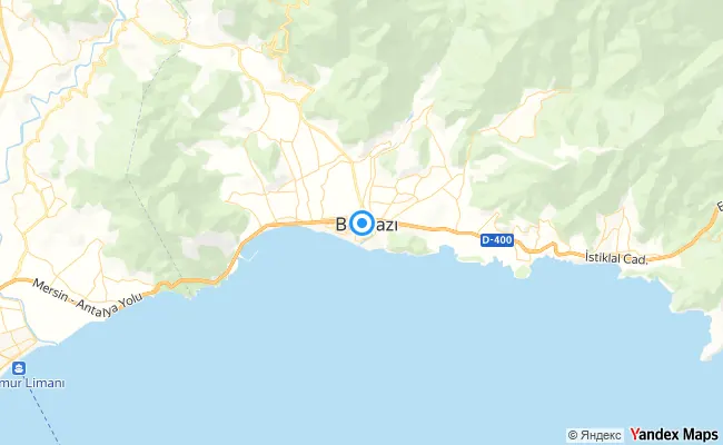 Bozyazı Mersin konum haritası