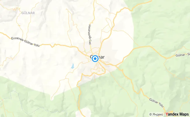 Gülnar Mersin konum haritası