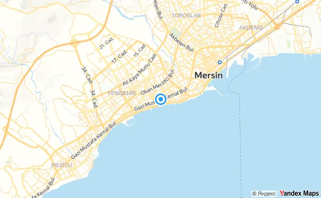 Yenişehir Mersin konum haritası