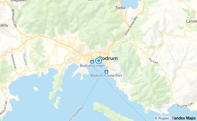 Bodrum Muğla konum haritası