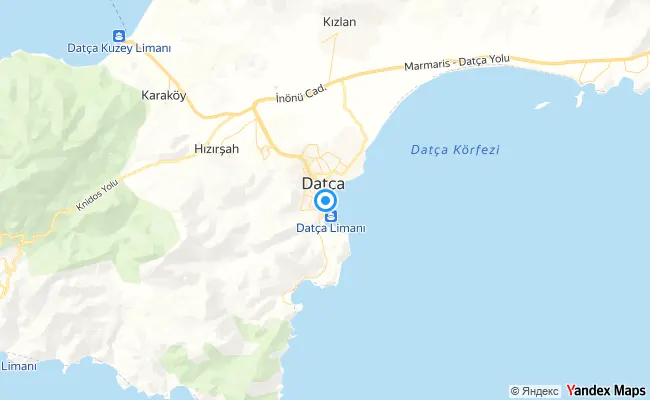 Datça Muğla konum haritası