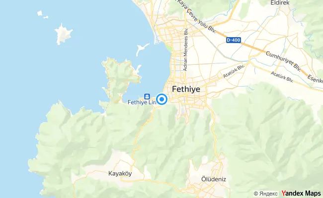 Fethiye Muğla konum haritası