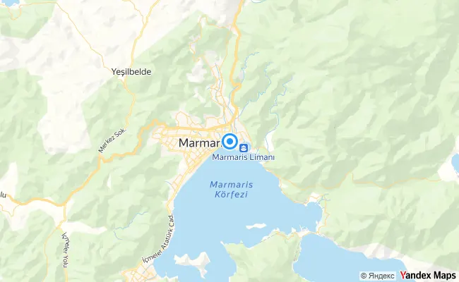Marmaris Muğla konum haritası