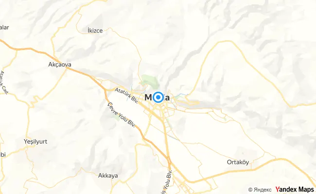 Menteşe Muğla konum haritası