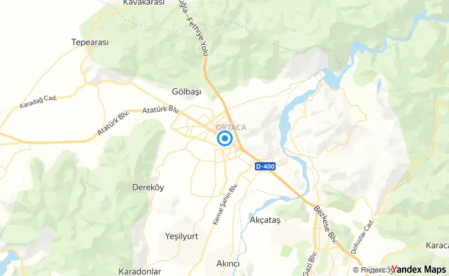 Ortaca Muğla konum haritası