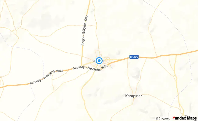Acıgöl Nevşehir konum haritası
