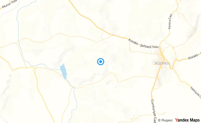 Kozaklı Nevşehir konum haritası