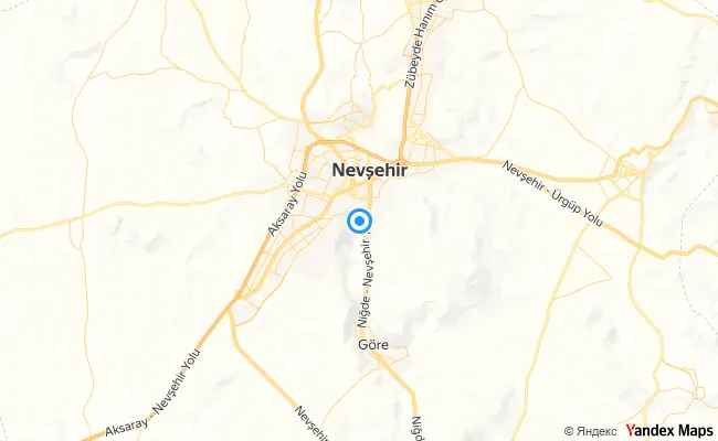 Merkez Nevşehir konum haritası