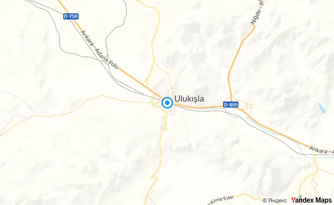 Ulukışla Niğde konum haritası