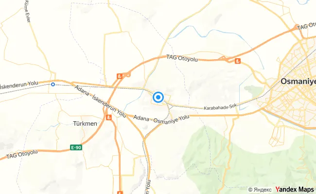 Toprakkale Osmaniye konum haritası