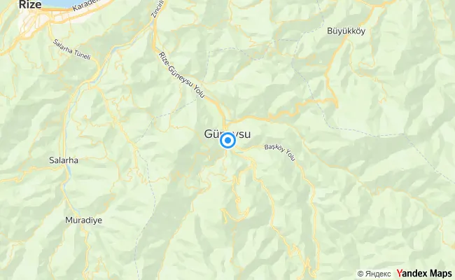 Güneysu Rize konum haritası