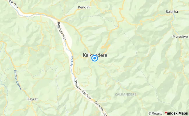 Kalkandere Rize konum haritası
